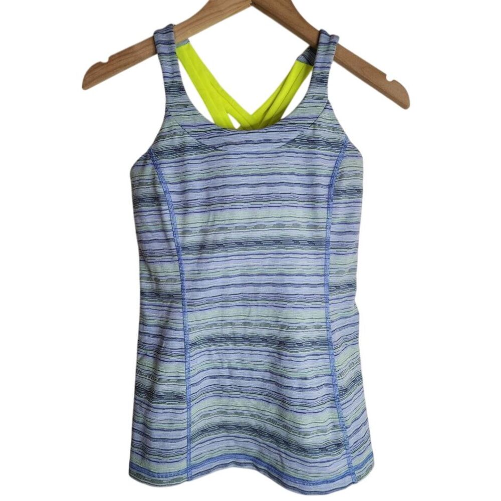 Lululemon Tank‎ Top Women's 6 Enhearten Strappy Athletic Workout Yoga Space Dye